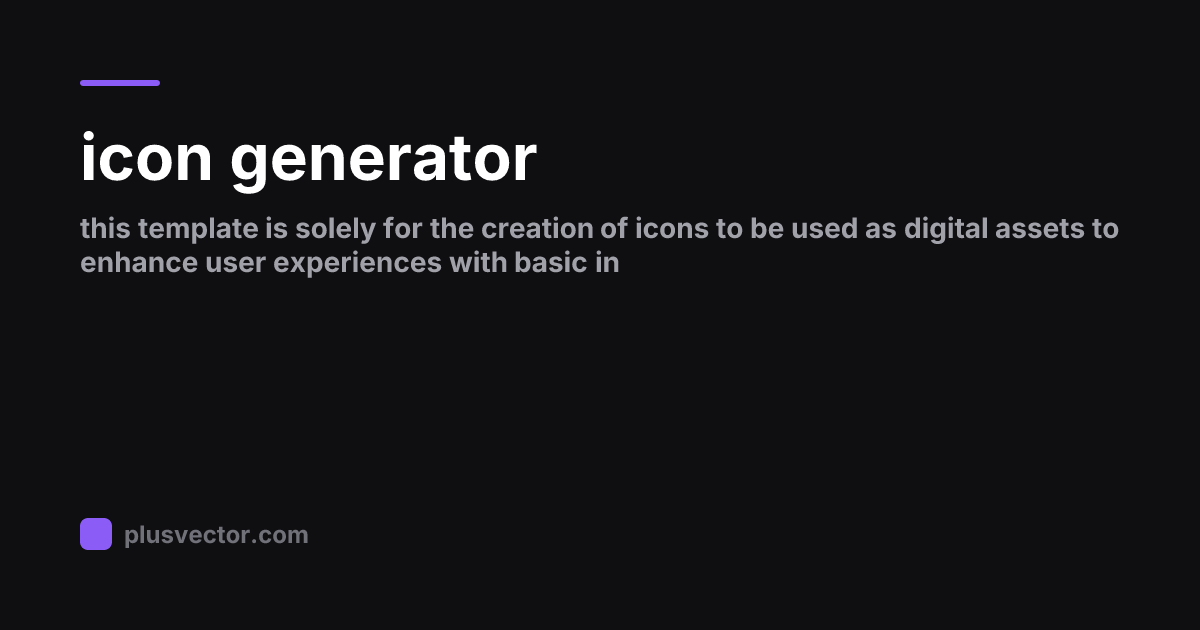 icon generator — PlusVector